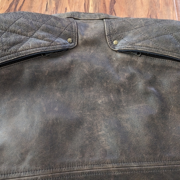 Brown leather jacket, Highway 21 lg Gasser jacket, - Picture 3 of 9